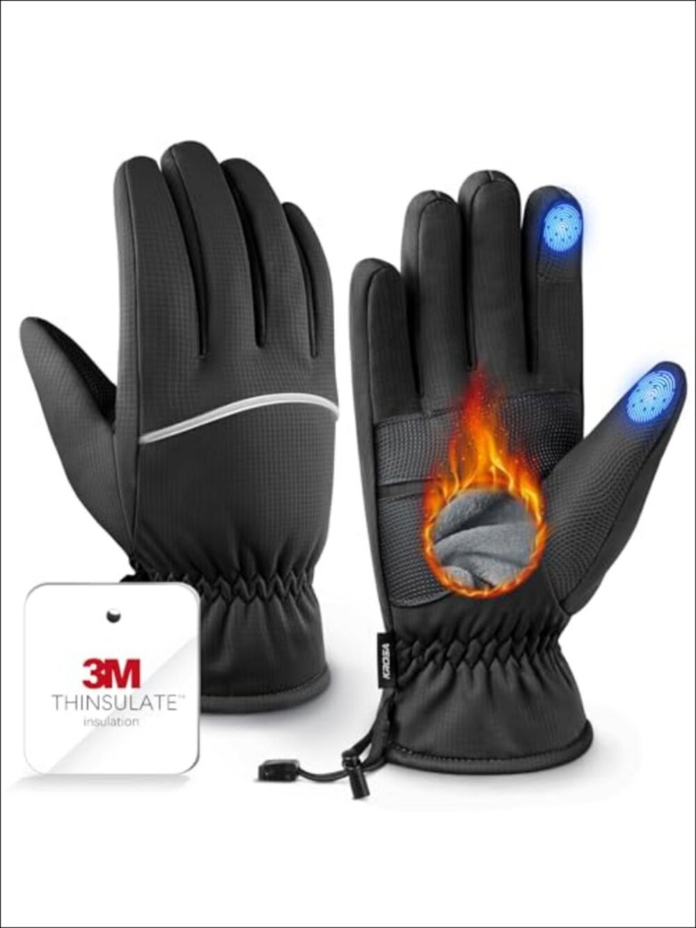 Winter Gloves 3M Insulation Plush Lining Windproof Touchscreen Ski Snow